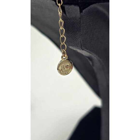 Liz Claiborne Gold-Tone Textured Abstract Pendant Necklace With Adjustable Chain - Picture 6 of 7